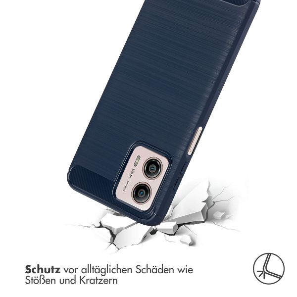 imoshion Brushed Back Cover Motorola Moto G53 - Dunkelblau