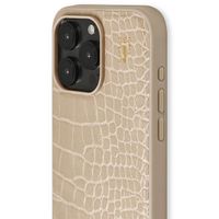 iDeal of Sweden Vegan Leather Back Cover Apple iPhone 15 Pro Max - Warm Beige Croco