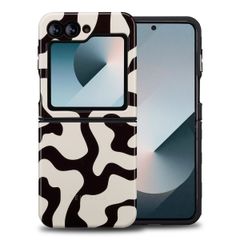 Selencia Vivid Back Cover Samsung Galaxy Z Flip 6 / Flip 7 FE - Art Wave Black