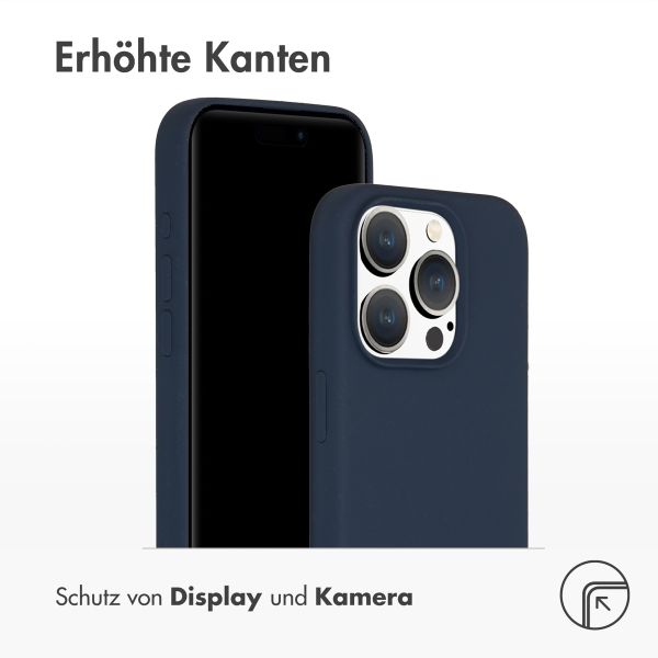 Accezz Liquid Silikoncase für das iPhone 15 Pro - Dunkelblau