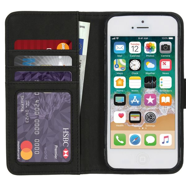 imoshion Luxuriöse Klapphülle Apple iPhone SE (2016) / 5 / 5s - Schwarz