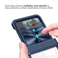 imoshion Back Cover mit Kameraschieber für das Samsung Galaxy Z Flip 4 - Dunkelblau