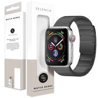 Selencia Edelstahl Magnetarmband für das Apple Watch Series 1 bis 9 / SE (38/40/41 mm) | Series 10 / 11 (42 mm) - Schwarz