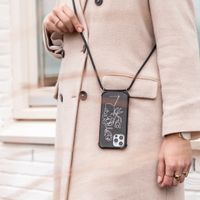 imoshion Design Hülle mit Band Samsung Galaxy A72 - Woman Flower Black