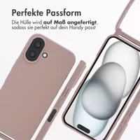 imoshion Silikonhülle mit Band für das Apple iPhone 16 - Sand Pink