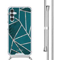 imoshion Design Hülle mit Band für das Samsung Galaxy A15 (5G/4G) - Petrol Green Graphic