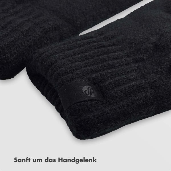 Selencia Touchscreen-Handschuhe mit Woll-Optik - Damen - Größe M - Schwarz