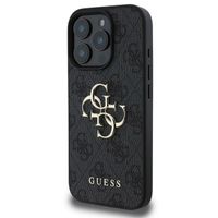 Guess 4G Metal Logo Back Cover Apple iPhone 16 Pro Max - Schwarz