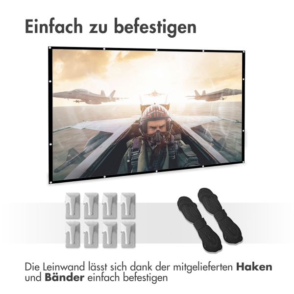 imoshion Beamer Leinwand - 60-Zoll - Weiß