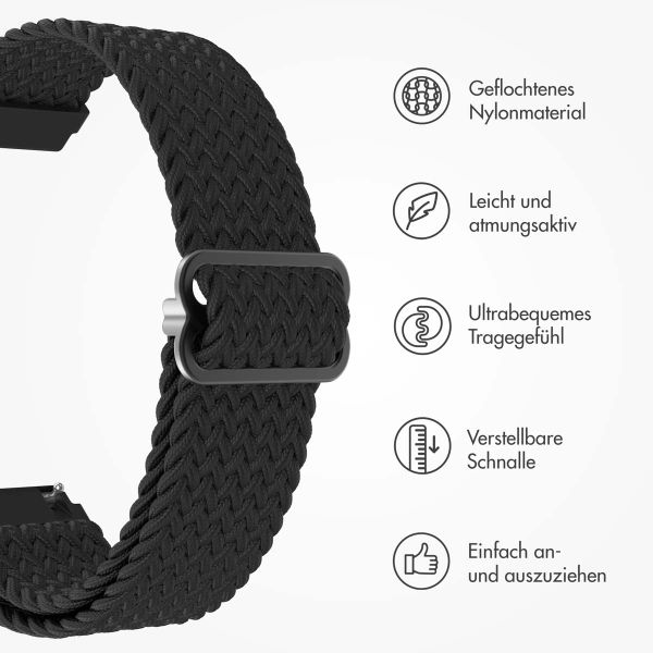 imoshion Gewebtes Nylonarmband - Universeller 20-mm-Anschluss - Schwarz