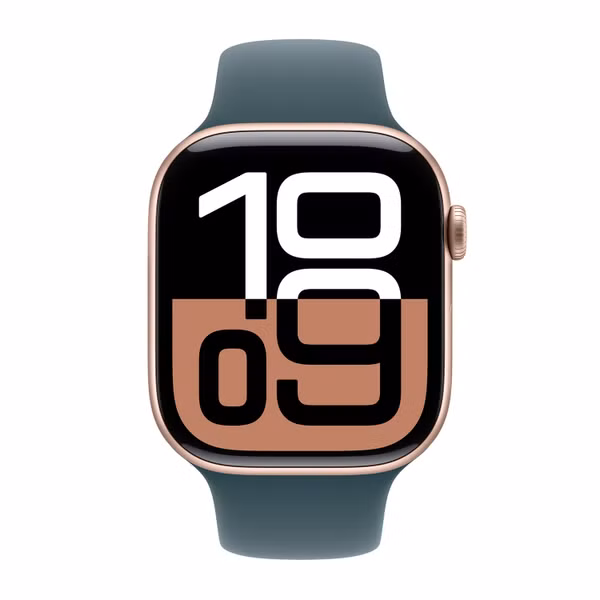 Apple Silikon Solo Loop für  Apple Watch Series 1 - 11 / SE / Ultra (44/45/46/49 mm) - Größe 6 - Lake Green