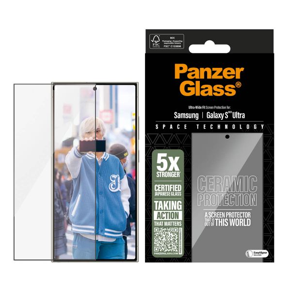PanzerGlass Keramischer Displayschutz mit Applikator Samsung Galaxy S25 Ultra