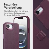 Accezz 2-in-1 Klapphülle aus Leder mit MagSafe Apple iPhone 16e - Heath Purple