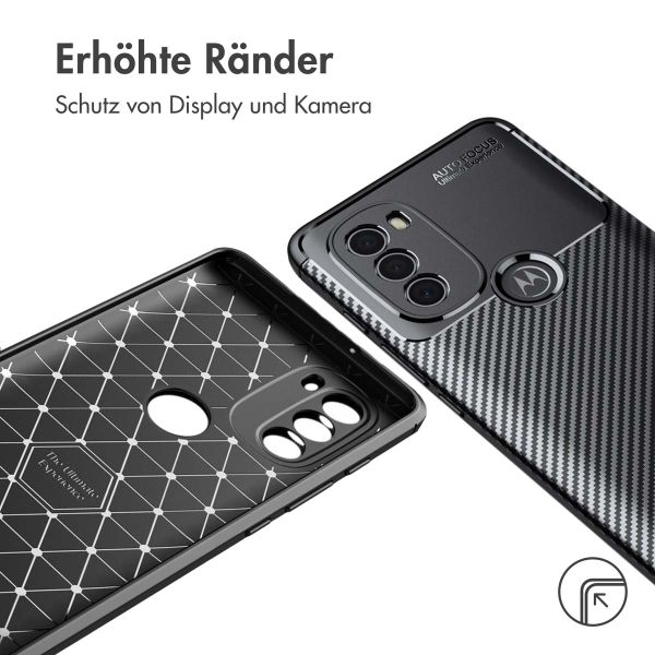 imoshion Carbon-Hülle für das Motorola Moto G71 - Schwarz