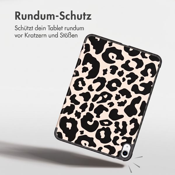 imoshion Design Trifold Klaphülle Apple iPad 11 (2025) 11 Zoll A16 / iPad 10 (2022) 10.9 Zoll - Leopard