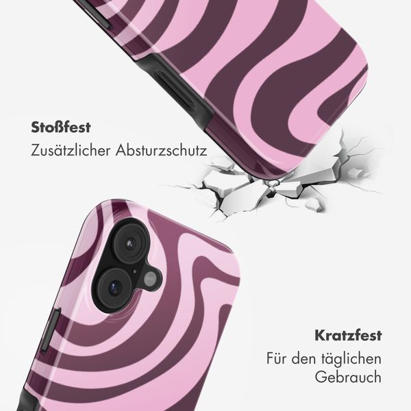 Selencia Vivid Back Cover Apple iPhone 17 - Wavy Swirl Pink Plum