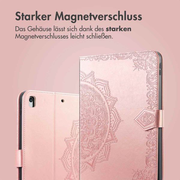 imoshion Mandala Klapphülle Apple iPad 9 (2021) 10.2 Zoll / iPad 8 (2020) 10.2 Zoll / iPad 7 (2019) 10.2 Zoll - Rose Gold
