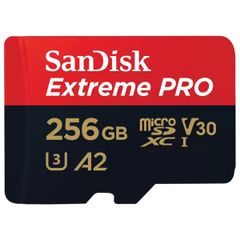 SanDisk microSD Extreme PRO - 256GB - Inklusive SD-Adapter und RescuePro Deluxe - UHS-I/U3/Full HD/4K UHD