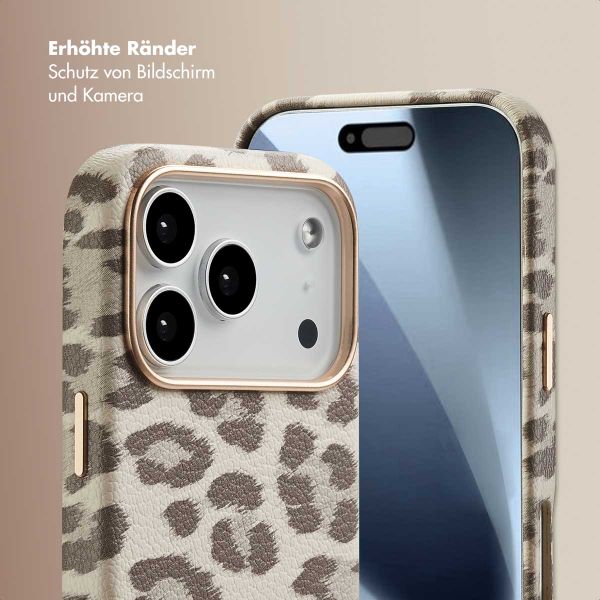 Selencia Sabi Backcover Leopardenmuster mit MagSafe Apple iPhone 17 Pro - Soft Ivory