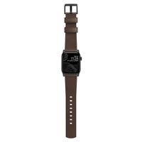 Nomad Modernes Lederarmband für die Apple Watch Series 1 bis 9 / SE (38/40/41 mm) | Series 10 (42 mm) - Braun/Schwarz