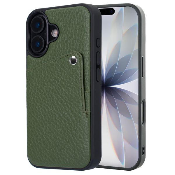 Selencia Riva Back Cover mit Kartenfach Apple iPhone 17 - Sage Green