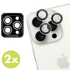 imoshion 2er-Pack Objektivschutz für Kamera für das Apple iPhone 15 Pro / 15 Pro Max - White Titanium