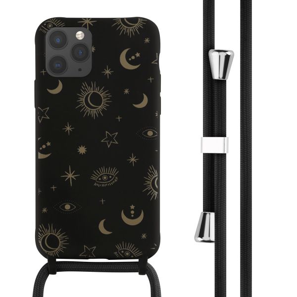 imoshion Silikonhülle design mit Band für das iPhone 11 Pro - Sky Black