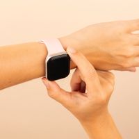 imoshion Silikon-Armband⁺ für  Apple Watch Series 1 t/m 9 / SE (38/40/41 mm) | Series 10 / 11 (42 mm) - Größe S/M - Sand Pink