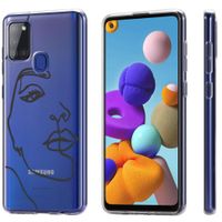 imoshion Design Hülle Samsung Galaxy A21s - Abstraktes Gesicht