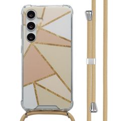 imoshion Design Hülle mit Band Samsung Galaxy S24 - Beige Graphic