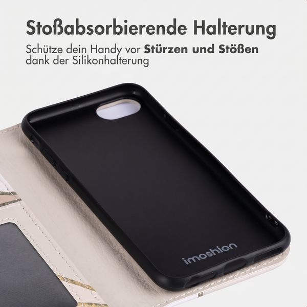 imoshion Design Klapphülle Apple iPhone SE (2022 / 2020) / 8 / 7 / 6(s) - Beige Graphic