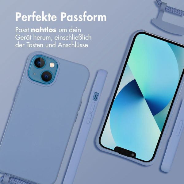 imoshion Color Backcover mit abnehmbarem Handykette und MagSafe Apple iPhone 13 - Ash Blue