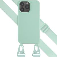 Selencia Silikonhülle mit abnehmbarem Band für das Apple iPhone 14 Pro Max - Türkis