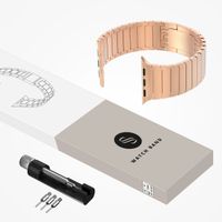 Selencia Edelstahl Gliederarmband für das  Apple Watch Series 1 t/m 9 / SE (38/40/41 mm) | Series 10 / 11 (42 mm) - Rosé gold