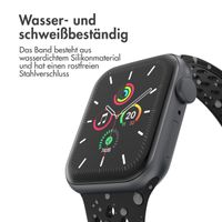 imoshion Sportarmband⁺ für die Apple Watch Series 1 bis 10 / SE / Ultra (2) (44/45/46/49 mm) - Größe M/L - Schwarz