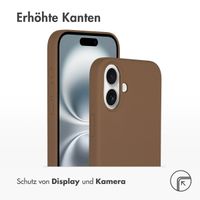 Accezz Liquid Silikoncase mit MagSafe für das Apple iPhone 16 - Light Brown