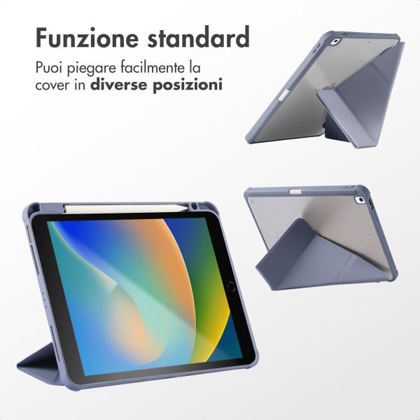imoshion Origami Klapphülle Apple iPad 9 (2021) 10.2 Zoll / iPad 8 (2020) 10.2 Zoll / iPad 7 (2019) 10.2 Zoll - Lavender