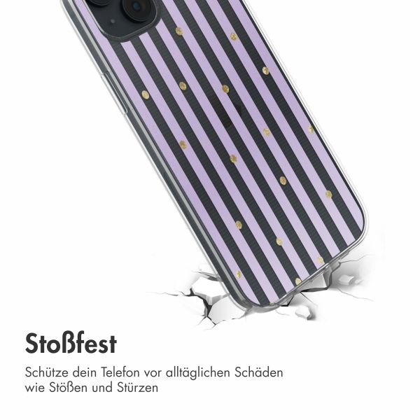 imoshion  Design Hülle für das iPhone 14 - Sparkle Lines Lavender