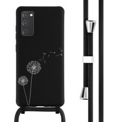 imoshion Silikonhülle design mit Band für das Samsung Galaxy S20 FE - Dandelion Black