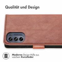 imoshion Luxuriöse Klapphülle für das Motorola Moto G62 - Braun