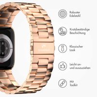 imoshion Edelstahlarmband für das Apple Watch Series 1 bis 10 / SE / Ultra (2) (44/45/46/49 mm) - Rose Gold