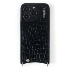 Dutchies Back Cover mit Kartenfach für das iPhone 15 - Telefonband nicht enthalten - Crocodile Chic