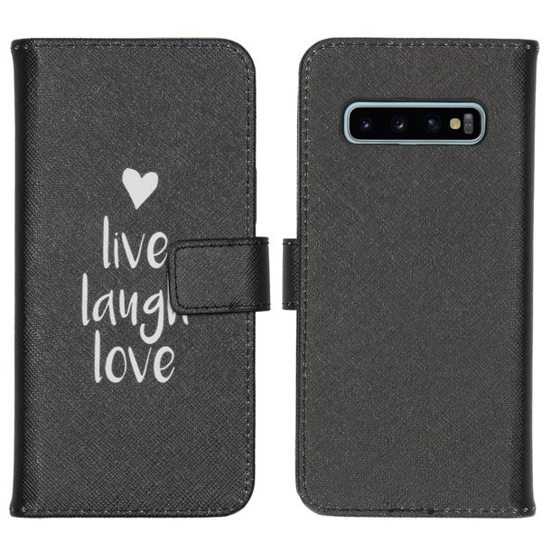 imoshion Design TPU Klapphülle Galaxy S10 - Live Laugh Love