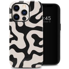 Selencia Vivid Tough Back Cover für das iPhone 14 Pro - Art Wave Black