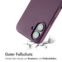 Accezz MagSafe Leather Backcover für das iPhone 16 - Heath Purple