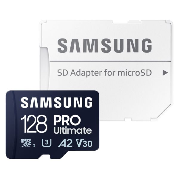 Samsung PRO Ultimate microSD - 128GB - Inklusive SD-Adapter - UHS-I/U3/Full HD/4K UHD