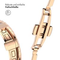 Selencia Drachenarmband aus Stahl für die Apple Watch Series 1 bis 9 / SE (38/40/41 mm) | Series 10 (42 mm) - Roségold