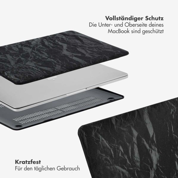 Selencia Cover mit Samtoberfläche für das MacBook Pro 16 Zoll (2021 / 2023 M3 chip / 2024 M4 chip) - A2485 / A2780 / A2991 / A3186 / A3403 - Schwarz