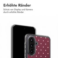 imoshion Design Hülle Samsung Galaxy A56 - Polka Dot Bordeaux