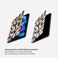 Selencia Vivid Klapphülle für das iPad Air 11 Zoll (2024) M2 / Air 5 (2022) / Air 4 (2020) - Art Wave Black